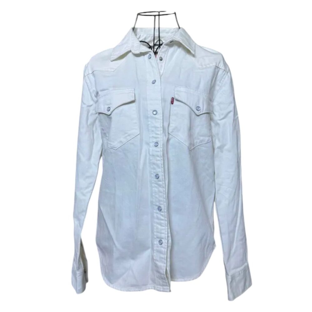 Levi's Iconic Western Denim Snap-Up Shirt Women's Size S